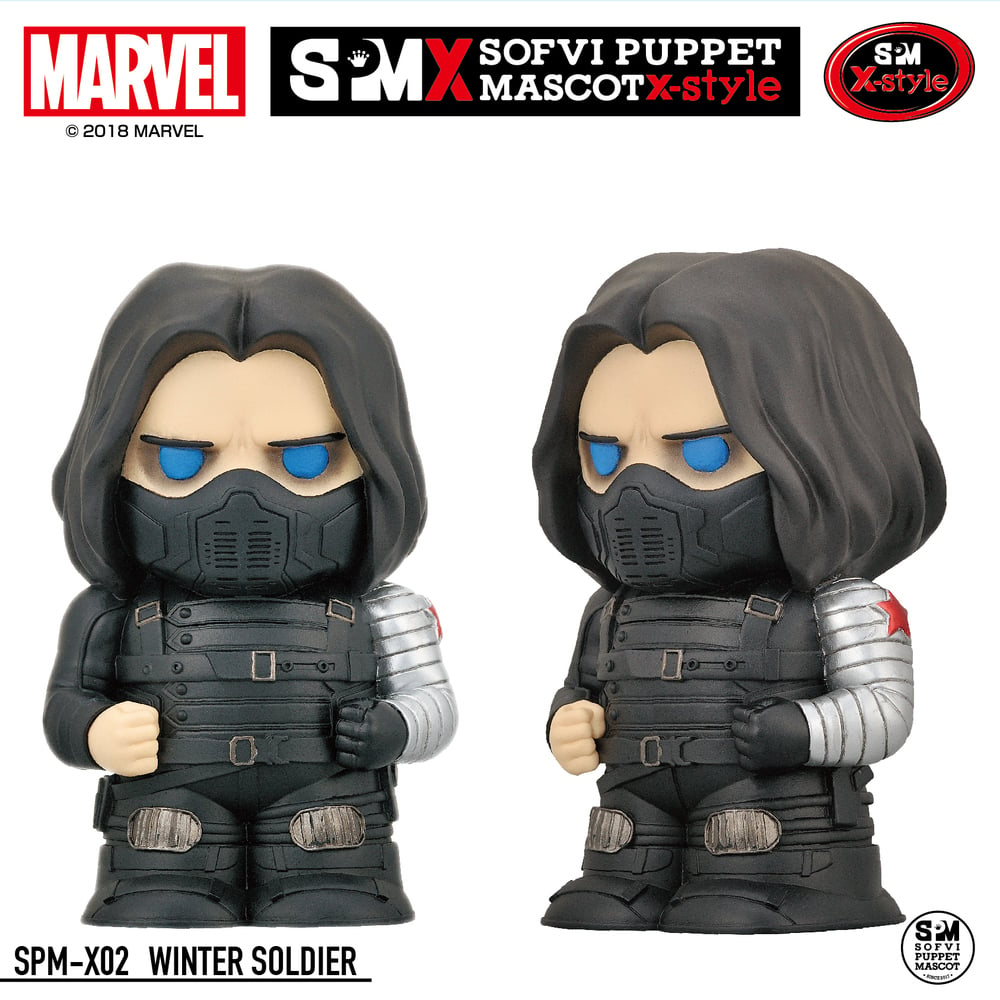 Marvel 搪膠公仔吉祥物 X-STYLE SPM-X02 寒冬戰士 | マーベル ソフビパペットマスコット X-STYLE SPM-X02  ウィンター・ソルジャー | 動漫產品 | 匙扣及掛繩 | 4970381438074