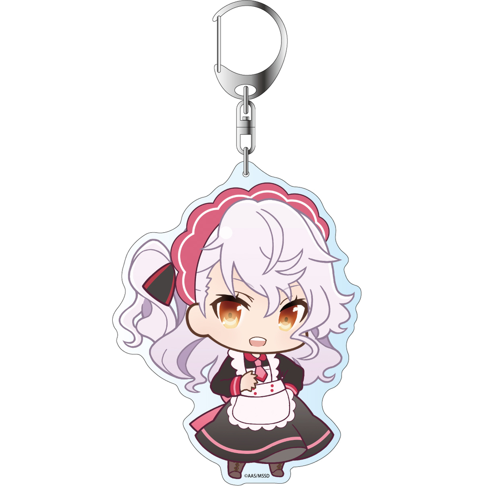 高校艦隊 Deka匙扣 Puni 角色 緹雅 克魯采 女僕服ver 2 ハイスクール フリート デカキーホルダー ぷにキャラ テア クロイツェル メイド服ver 2 動漫產品 匙扣及掛繩