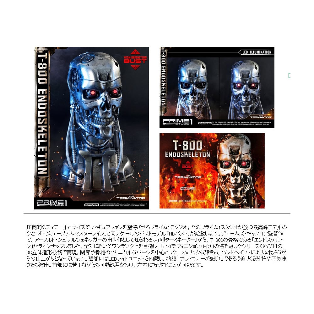 HD Bust Terminator T-800 Endoskeleton 1/2 Bust HDBT1-01 | HDバスト ターミネーター T-800  エンドスケルトン 1/2 バスト HDBT1-01 | Figures | Figures 擺設 | 4562471908286