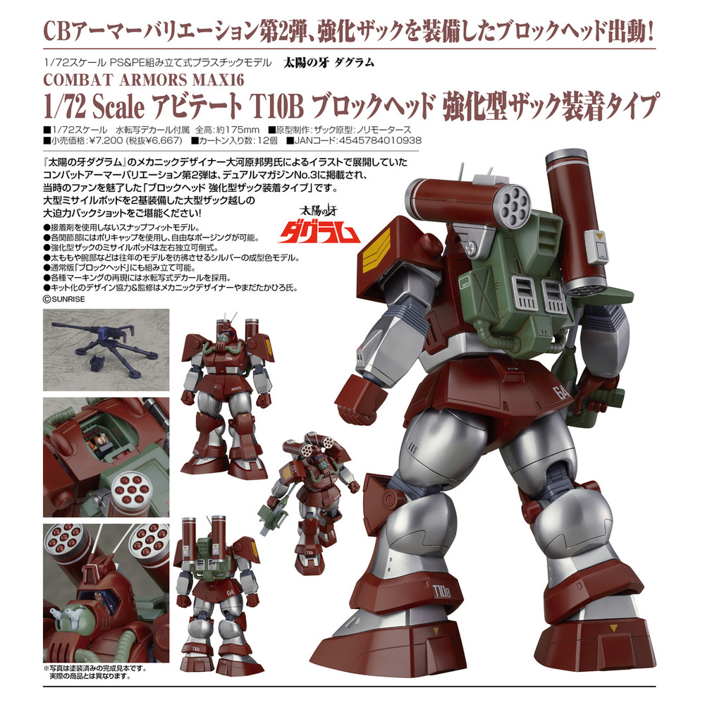 太陽之牙 COMBAT ARMORS MAX16 1/72 Scale Abitate T10B Blockhead