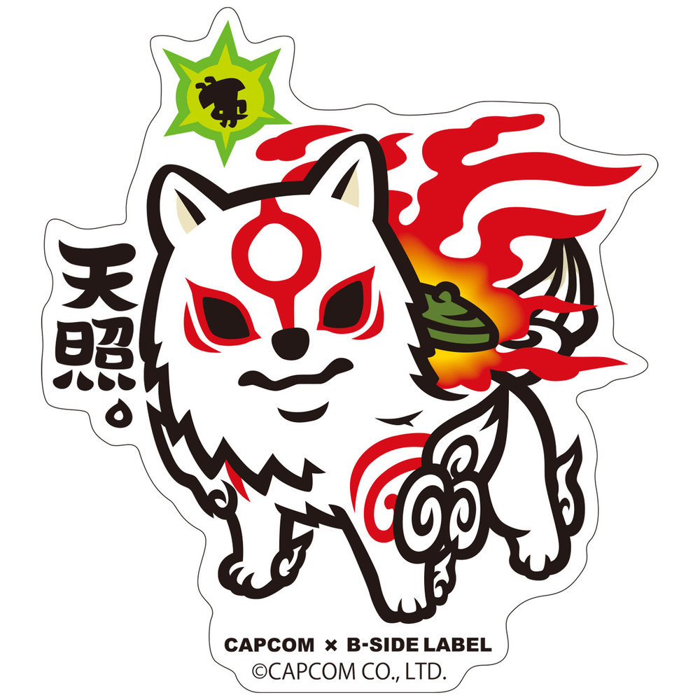Capcom B Side Label 貼紙 大神 天照 Deformed 1盒4件 Capcom B Side Label ステッカー 大神 アマテラス デフォルメ 動漫產品 文具