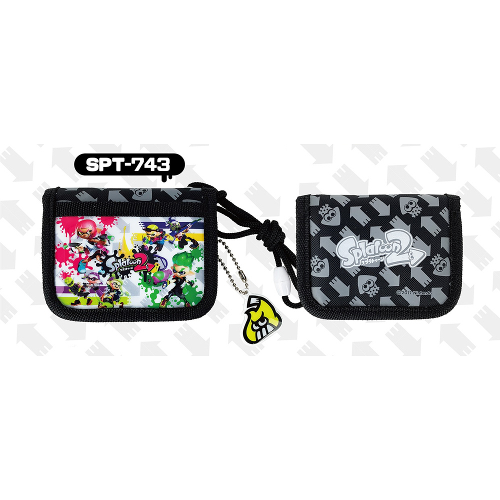 漆彈大作戰2 Rf銀包 Black Ink Color Vs圖案 Spt 743 スプラトゥーン2 Rfウォレット ブラック インクカラーvs柄 Spt 743 動漫產品 袋及飾物