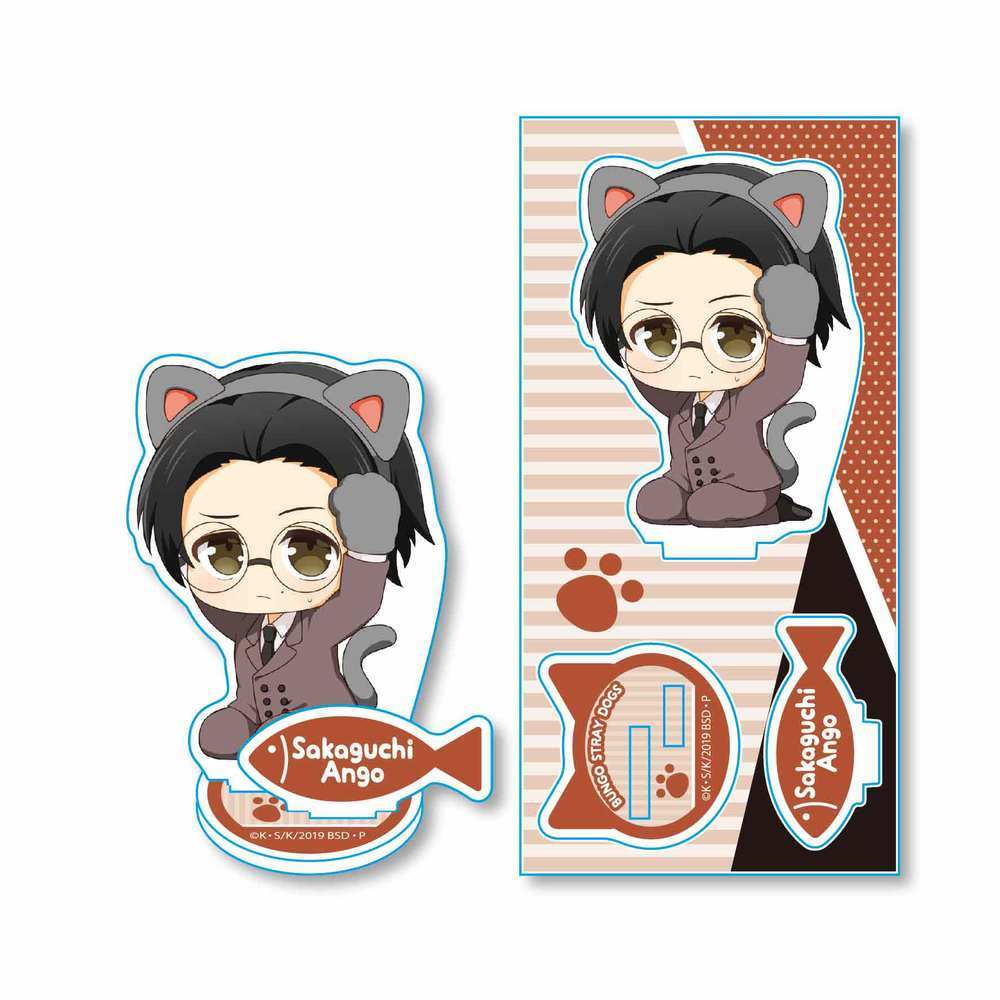 文豪野犬 Nekokaburi亞加力膠figure 坂口安吾 文豪ストレイドッグス ねこかぶりアクリルフィギュア 坂口安吾 動漫產品 插畫及色紙