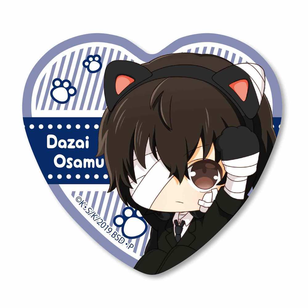 文豪野犬NekokaburiHeart襟章太宰治黑之時代Ver. (1盒3件