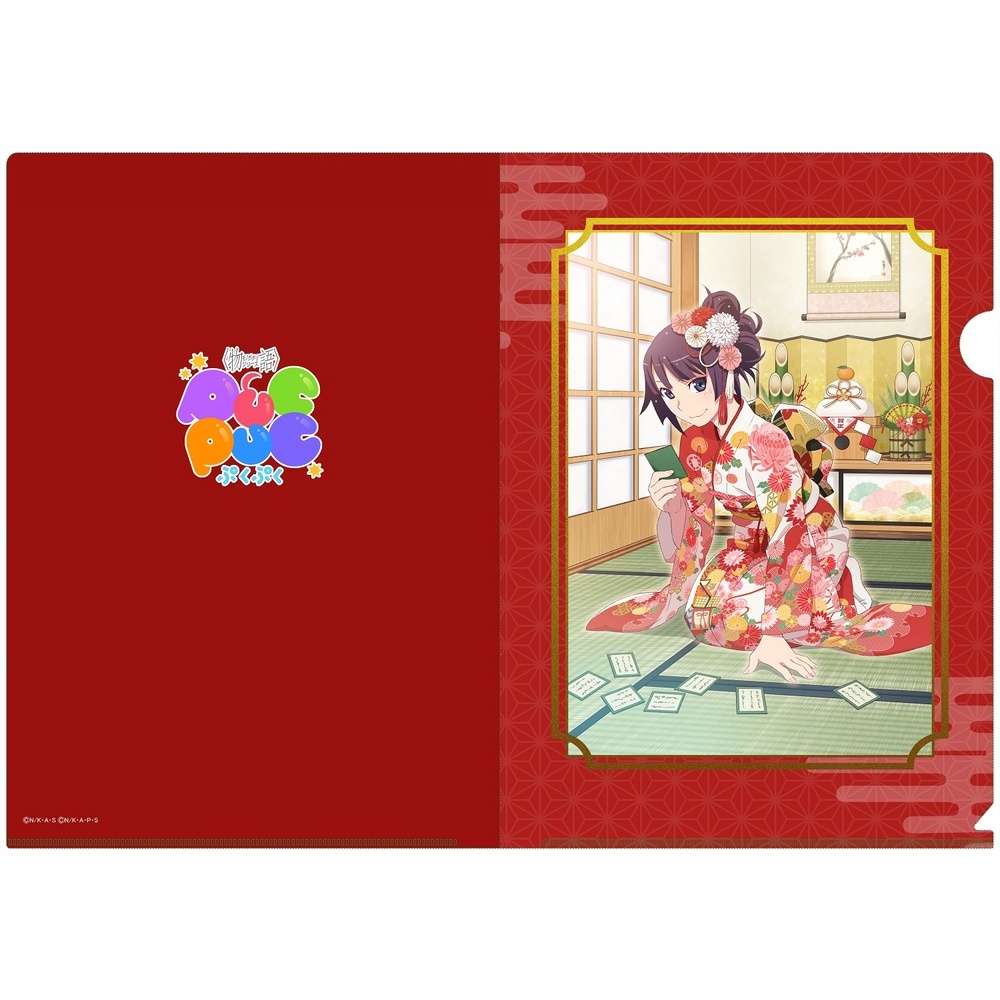 物語系列pukupuku 透明file 戰場原黑儀 謹賀新年 1盒5件 物語シリーズぷくぷくa4クリアファイル戦場ヶ原ひたぎ 謹賀新年 動漫產品 文具