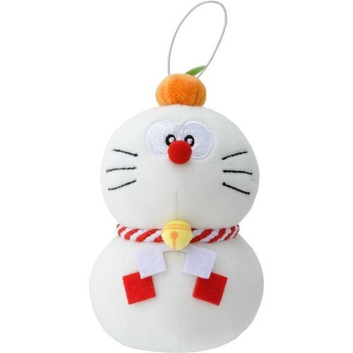 鏡餅多啦a夢吉祥掛飾 鏡餅ドラえもんマスコット 動漫產品 匙扣及掛繩 布公仔