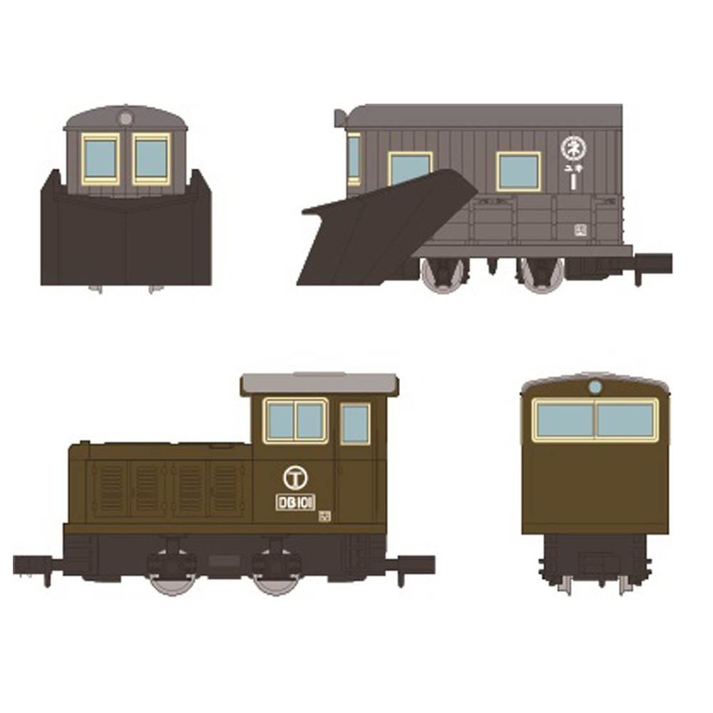 鐵道 Collection Narrow Gauge 80 貓屋線 Yuki 1 Db101茶色塗裝 2輛 Set 鉄道コレクション ナローゲージ80 猫屋線 ユキ1 Db101茶色塗装 2両セット Figures 組裝模型