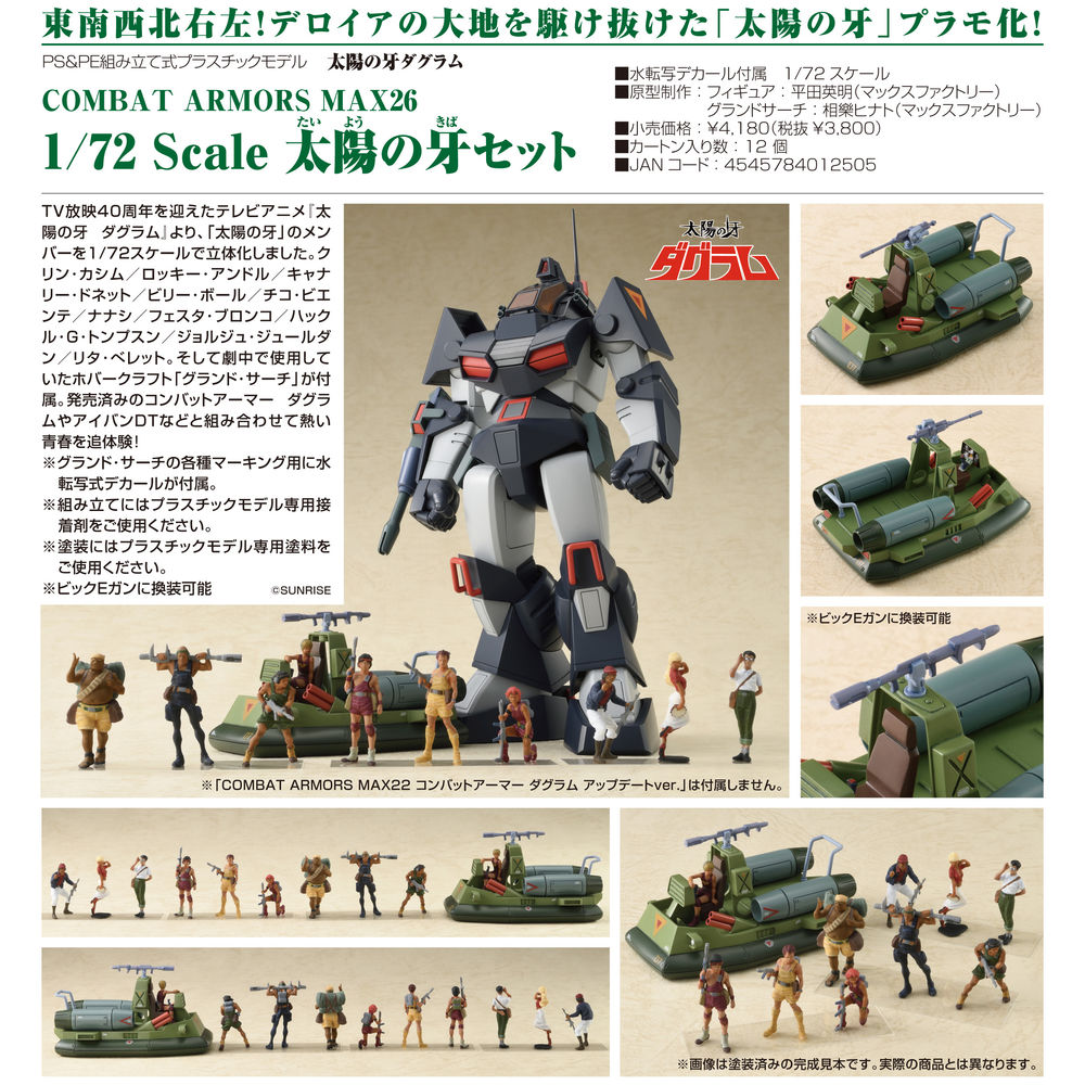 太陽之牙COMBAT ARMORS MAX26 1/72 Scale 太陽之牙Set 太陽の牙ダグラムCOMBAT ARMORS MAX26  1/72 Scale 太陽の牙セット| Figures 組裝模型| 4545784012505