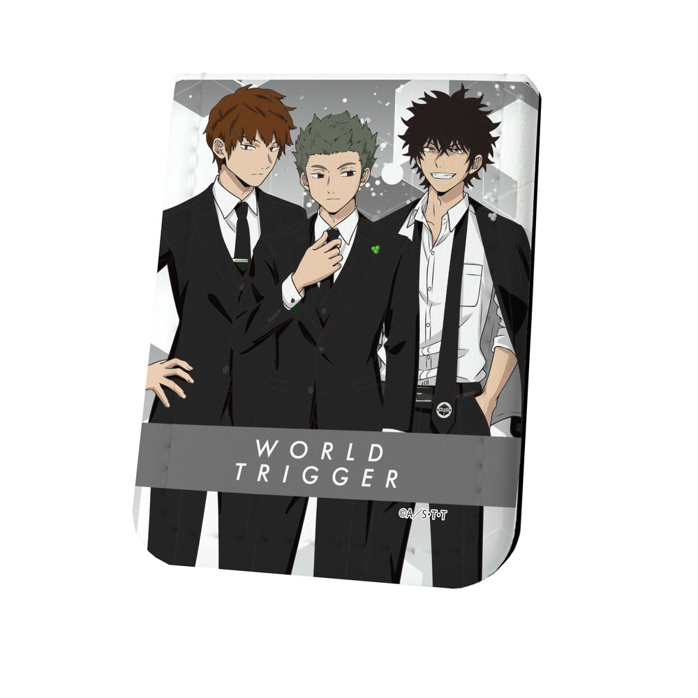 皮製便條貼紙簿境界觸發者22 荒船哲次 村上鋼 影浦雅人西裝ver 原畫 レザーフセンブックワールドトリガー22 荒船哲次 村上鋼 影浦雅人スーツver 描き下ろし 動漫產品