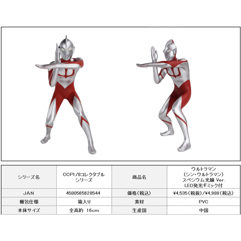 CCP 1 8コレクタブルシリーズ LED発行ギミック付き ウルトラマン スペシウム光線Ver. シンウルトラマン