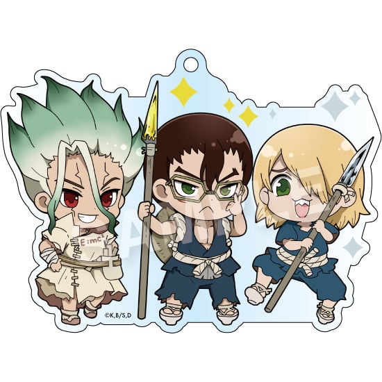 Original Deformer 新石紀 Itsusho 亞加力膠 Ballchain 千空 金狼 銀狼 えふぉるめ Dr Stone いつしょ アクリルボールチェーン 千空 金狼 銀狼 動漫產品 匙扣及掛繩