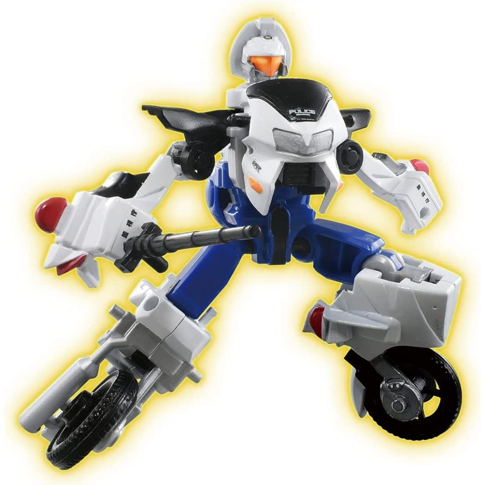 Tomica Heroes Jobraver JB06 Police Braver 本田 VFR 警察電單車 | トミカヒーローズ ジョブレイバー  JB06 ポリスブレイバー Honda VFR 白バイ | Figures | 可動 Figures | 4904810189725