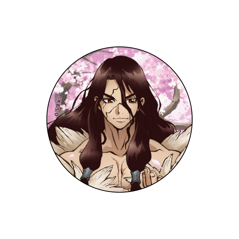 新石紀原畫襟章獅子王司 櫻 Dr Stone 描き下ろし缶バッジ獅子王司 桜 動漫產品 襟章 新石紀原畫襟章獅子王司 櫻 Dr Stone 描き下ろし缶バッジ獅子王司 桜 動漫產品 襟章