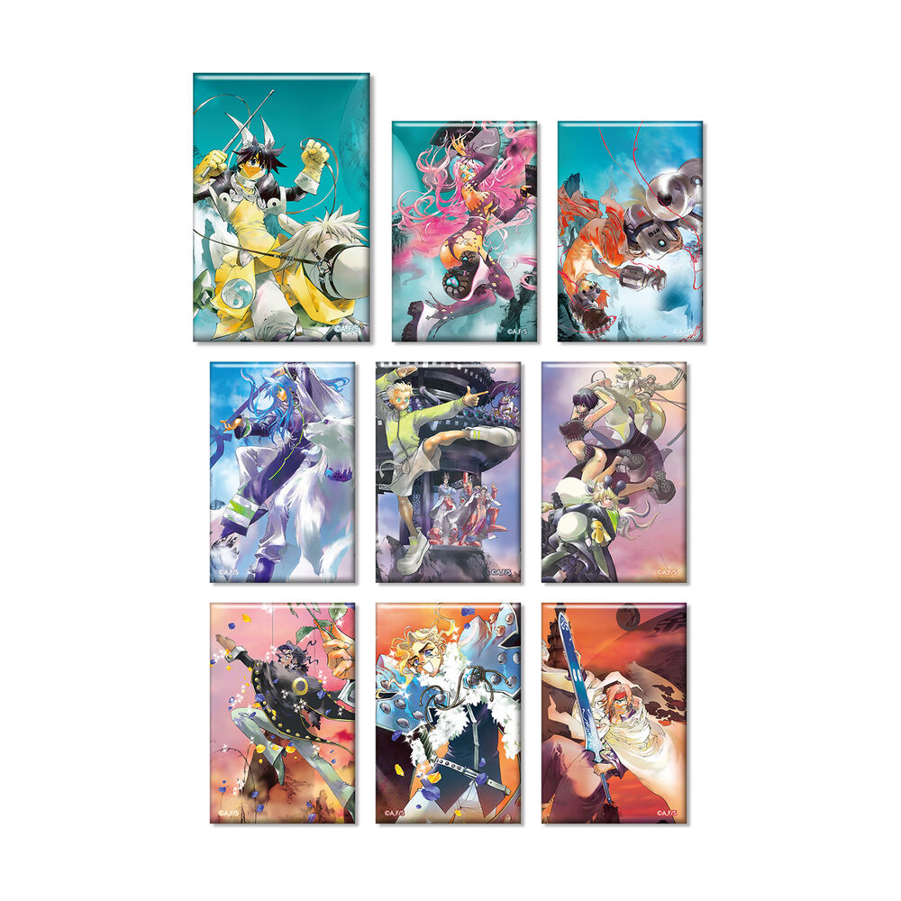 封神演義交換方型襟章ver C 完全版表紙插圖 1盒9件 封神演義トレーディングスクエア缶バッジver C 完全版表紙イラスト 動漫產品 襟章