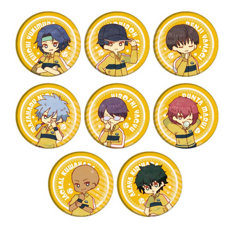 襟章新網球王子06 立海大附屬中學校ver 復古藝術 1盒8件 缶バッジ新テニスの王子様06 立海大附属中学校ver レトロアート 動漫產品