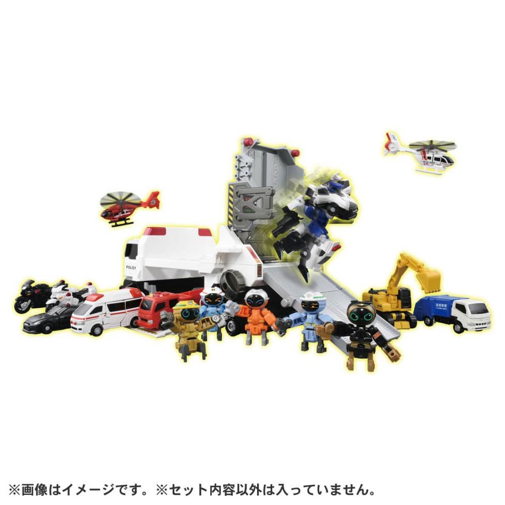 Tomica Heroes Jobraver Deck Up & 出動! DX Braver Transporter