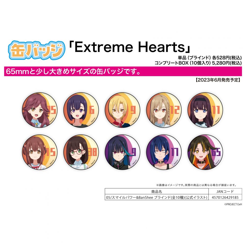 襟章Extreme Hearts 05 微笑Power &BanShee(公式插圖) (1盒10件) | 缶