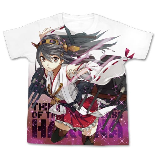 艦隊collection 榛名全身ｔ恤 艦隊これくしょん 艦これ 榛名フルグラフィックtシャツ ホワイト M Cospa T恤 衛衣