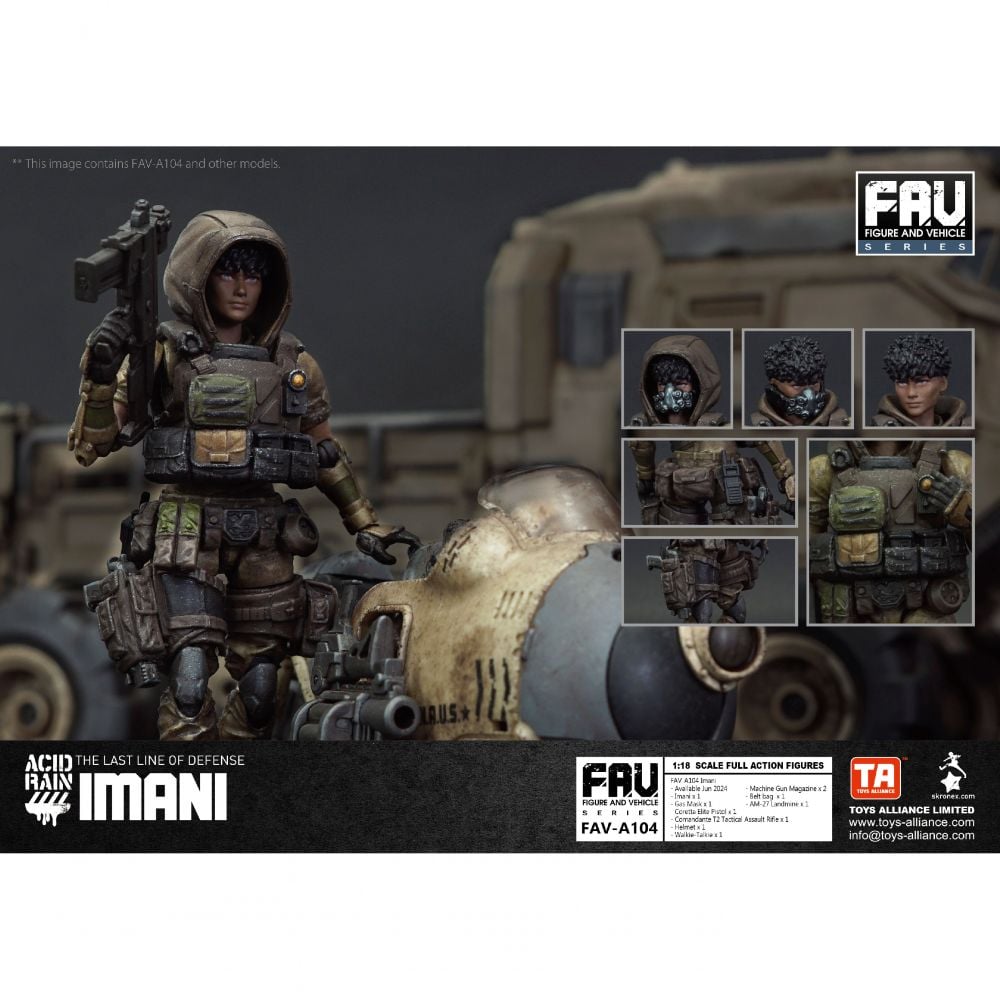 TOYS ALLIANCE LIMITED 酸雨 1/18 Scale FAV-A104 Imani | TOYS ALLIANCE LIMITED  アシッドレイン 1/18スケール FAV-A104 イマーニ | Figures | 可動 Figures | 4710949212766