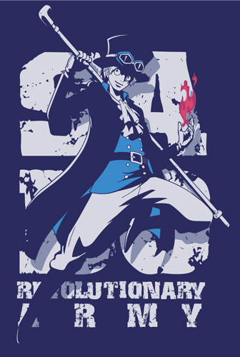 One Piece 革命軍薩波ｔ恤 ﾜﾝﾋﾟｰｽ革命軍ｻﾎﾞtｼｬﾂ Night Blue L Cospa T恤 衛衣