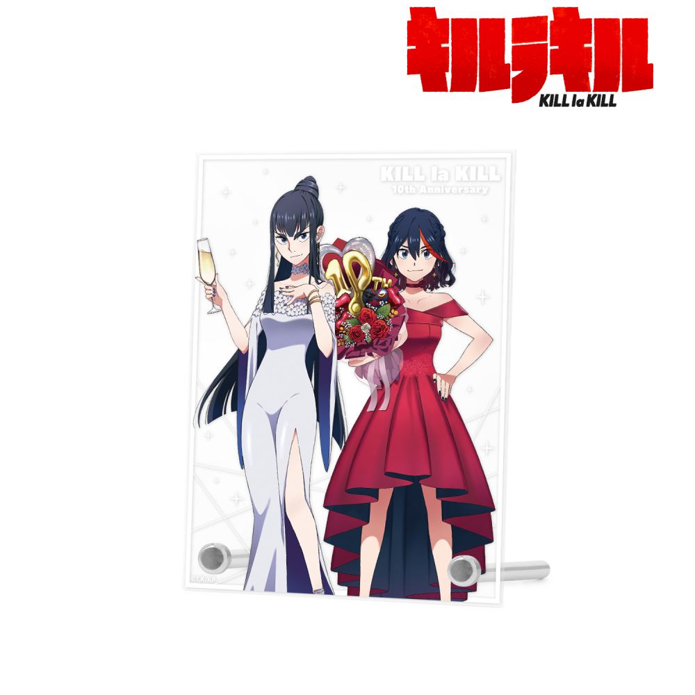 KILL la KILL 原畫纏流子&鬼龍院皐月10週年Dress-up Ver. A6亞加力膠Panel | キルラキル描き下ろし纏流子&鬼龍院皐月10周年ドレスアップVer.  A6アクリルパネル