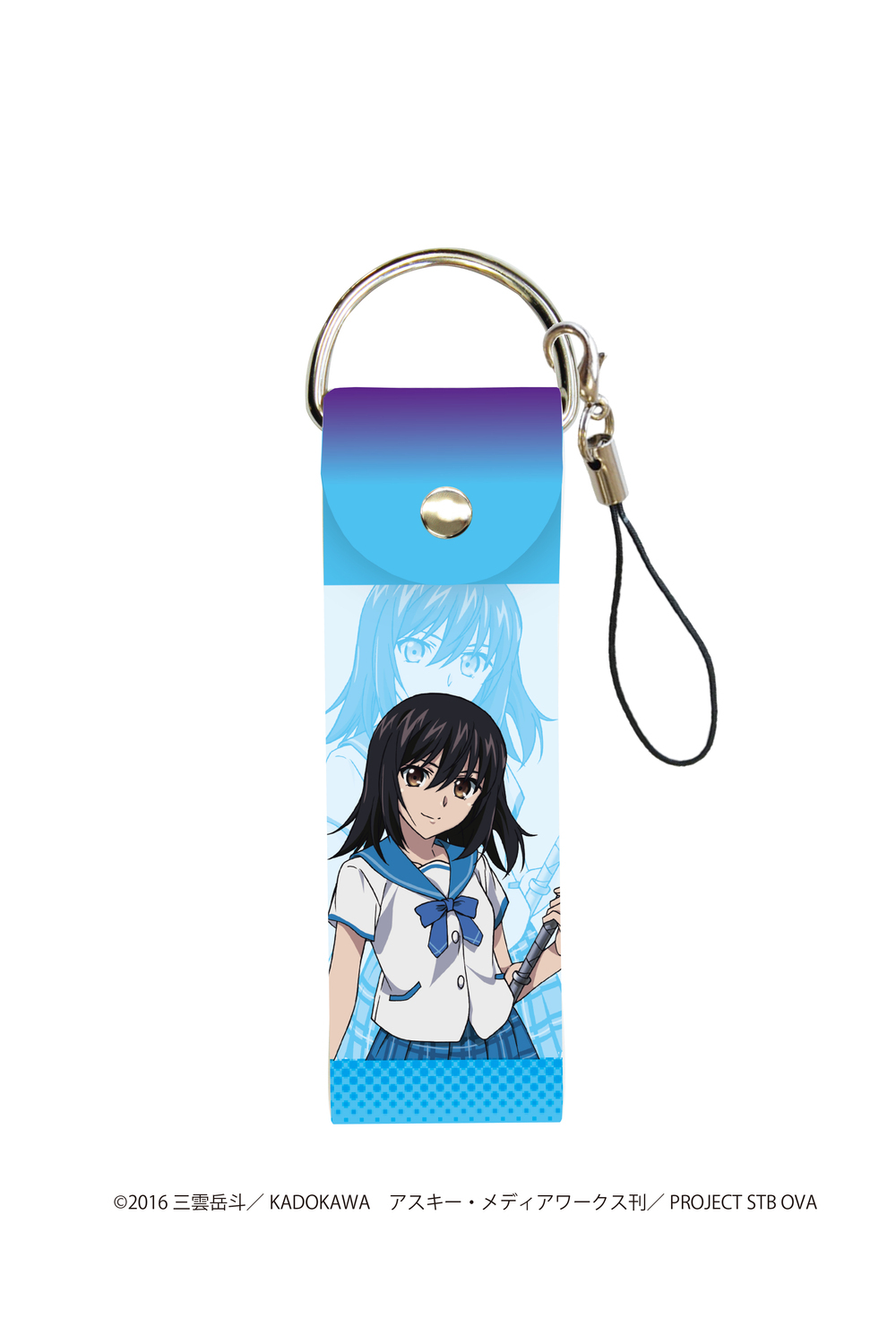 噬血狂襲 01 姫柊雪菜 皮製掛飾 ビッグレザーストラップ ストライク ザ ブラッド 01 姫柊雪菜 動漫產品 匙扣及掛繩