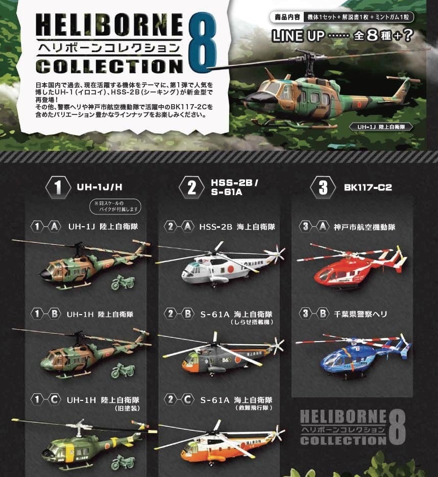 Heliborne Collection 8 1盒10件 ヘリボーンコレクション 8 動漫產品 食玩及盒蛋