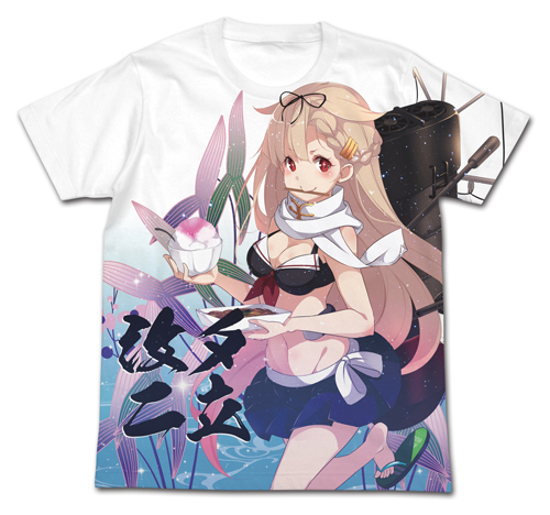 艦colle 夕立改二泳裝mode 全彩圖t恤 艦隊これくしょん 艦これ 夕立改二水着mode Fgt Cospa T恤 衛衣
