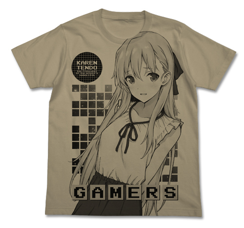 Gamers 電玩咖 天道花憐全印刷t恤 ゲーマーズ 天道花憐オールプリントtシャツ Sand Khaki M Cospa T恤 衛衣