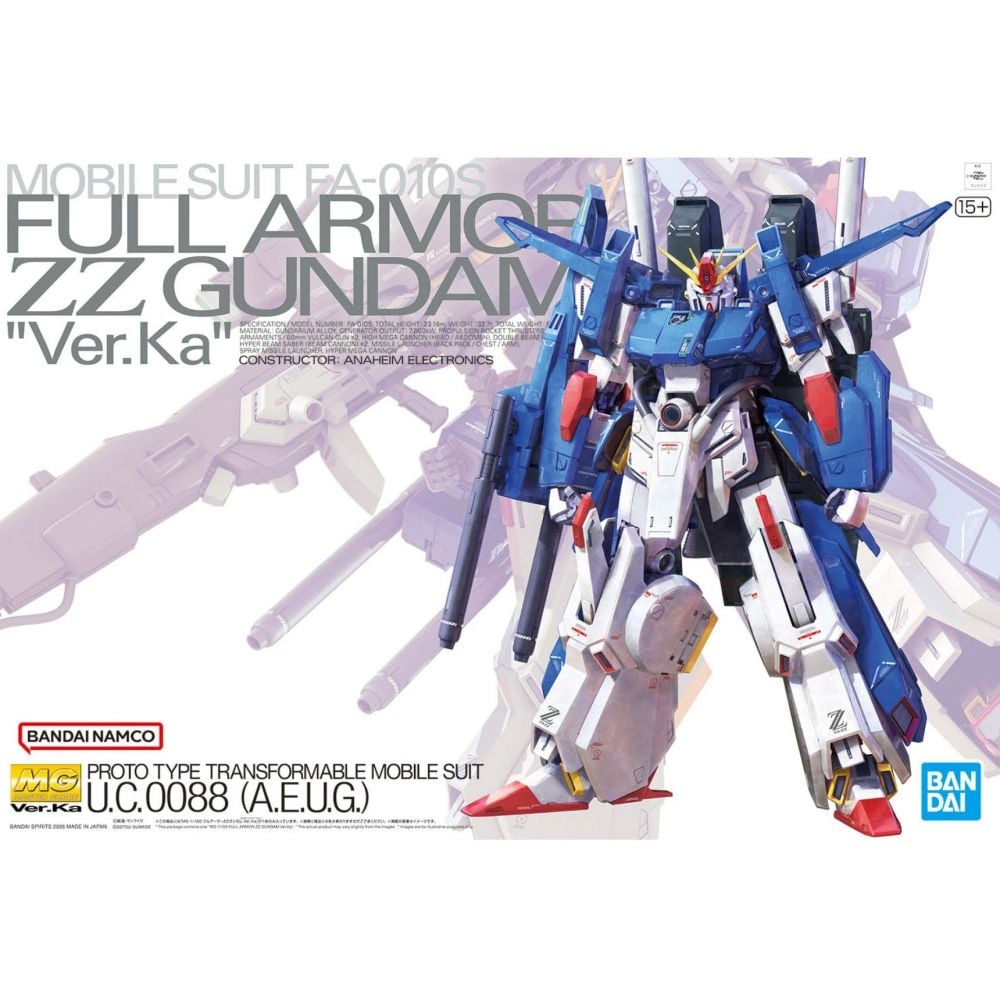 MG 1/100 全武裝ZZ高達Ver.Ka | MG 1/100 フルアーマーZZガンダムVer