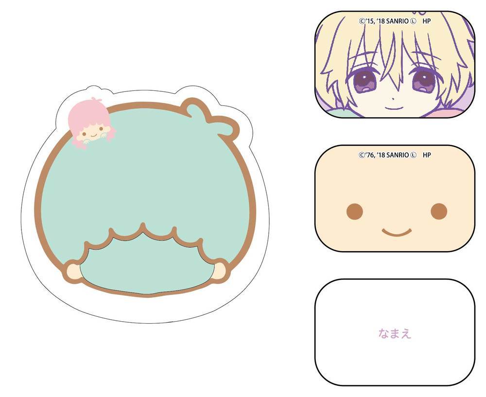 Sanrio男子 姓名牌 西宮諒 Little Twin Stars 1盒2件 サンリオ男子 おまなえぷれーと 西宮諒 リトルツインスターズ 動漫產品 生活精品