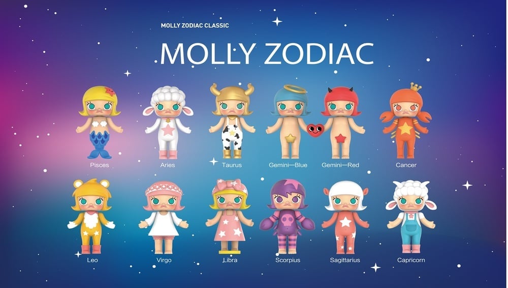 POPMART MOLLY黄道十二星座(1盒12件) | POPMART MOLLY黄道十二星座 