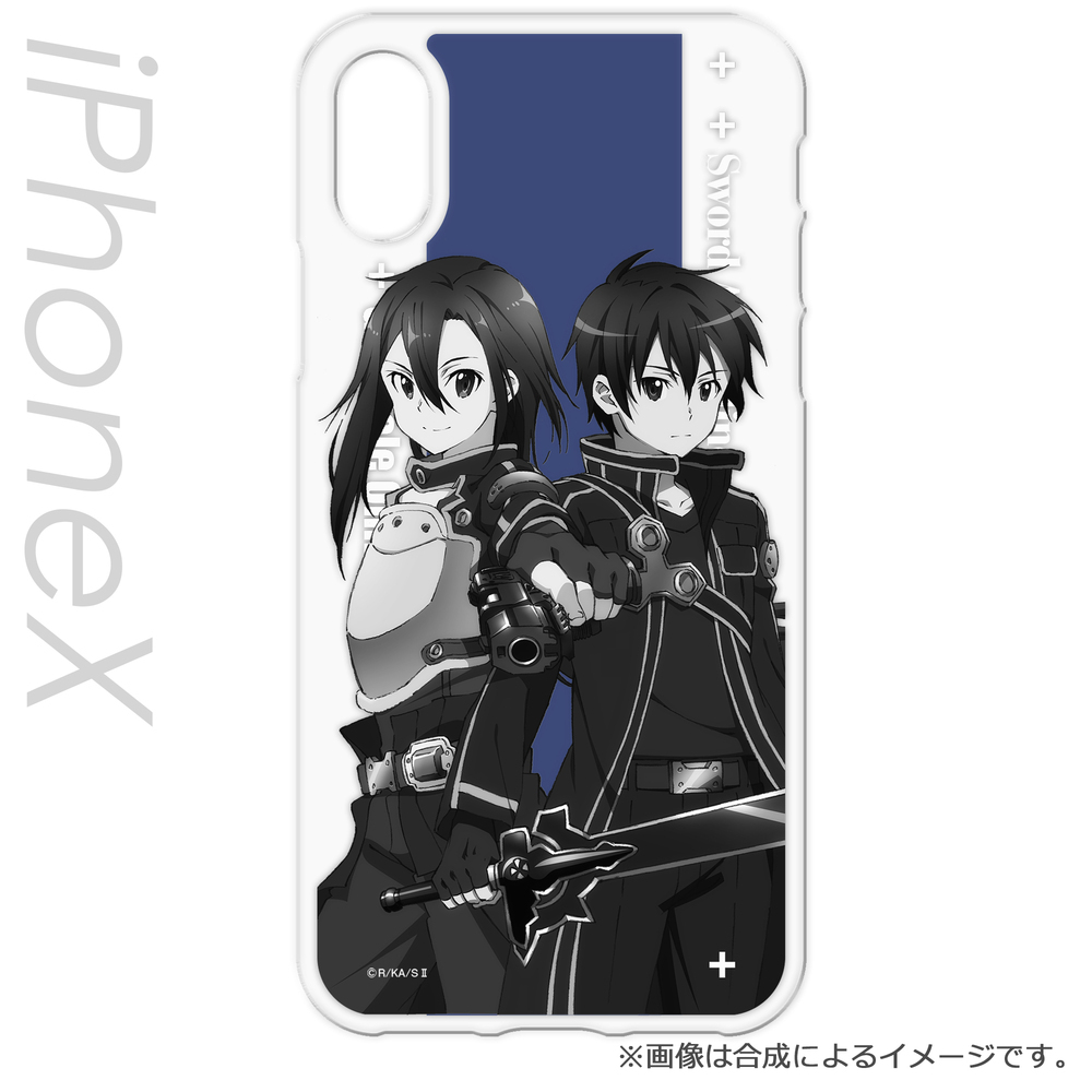 ソードアート オンラインii Iphonexケース キリト モノクロ 動漫產品 卡片及電話配件
