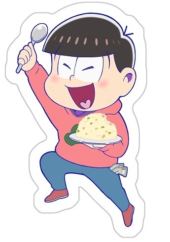 小松先生 原畫 Mogumogudie Cut 墊枕 粗松 おそ松さん 描き下ろし もぐもぐダイカットクッション おそ松 動漫產品 生活精品