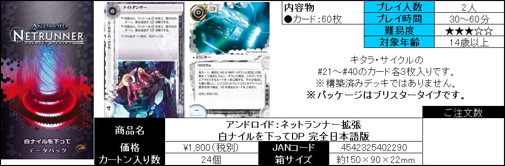 Android Netrunner Expansion Down The White Nile Dp 完全日本語版 アンドロイド ネットランナー拡張 白ナイルを下ってdp 完全日本語版 動漫產品 其他商品