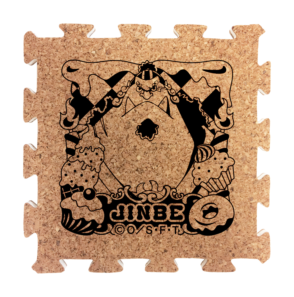 海賊王 系列 木墊 蛋糕島篇ver 甚平 1盒5件 ワンピース つながる ログコースター ホールケーキアイランド編ver ジンベエ 動漫產品 生活精品